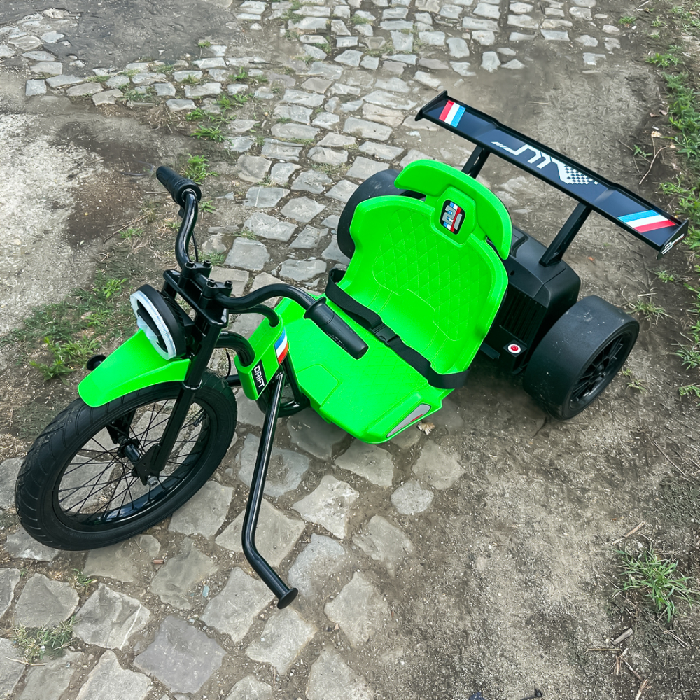 Ride-on motorcycle Drift-Trike, for children 5-12 years, 500W, 24V, 10Ah, green [11]
