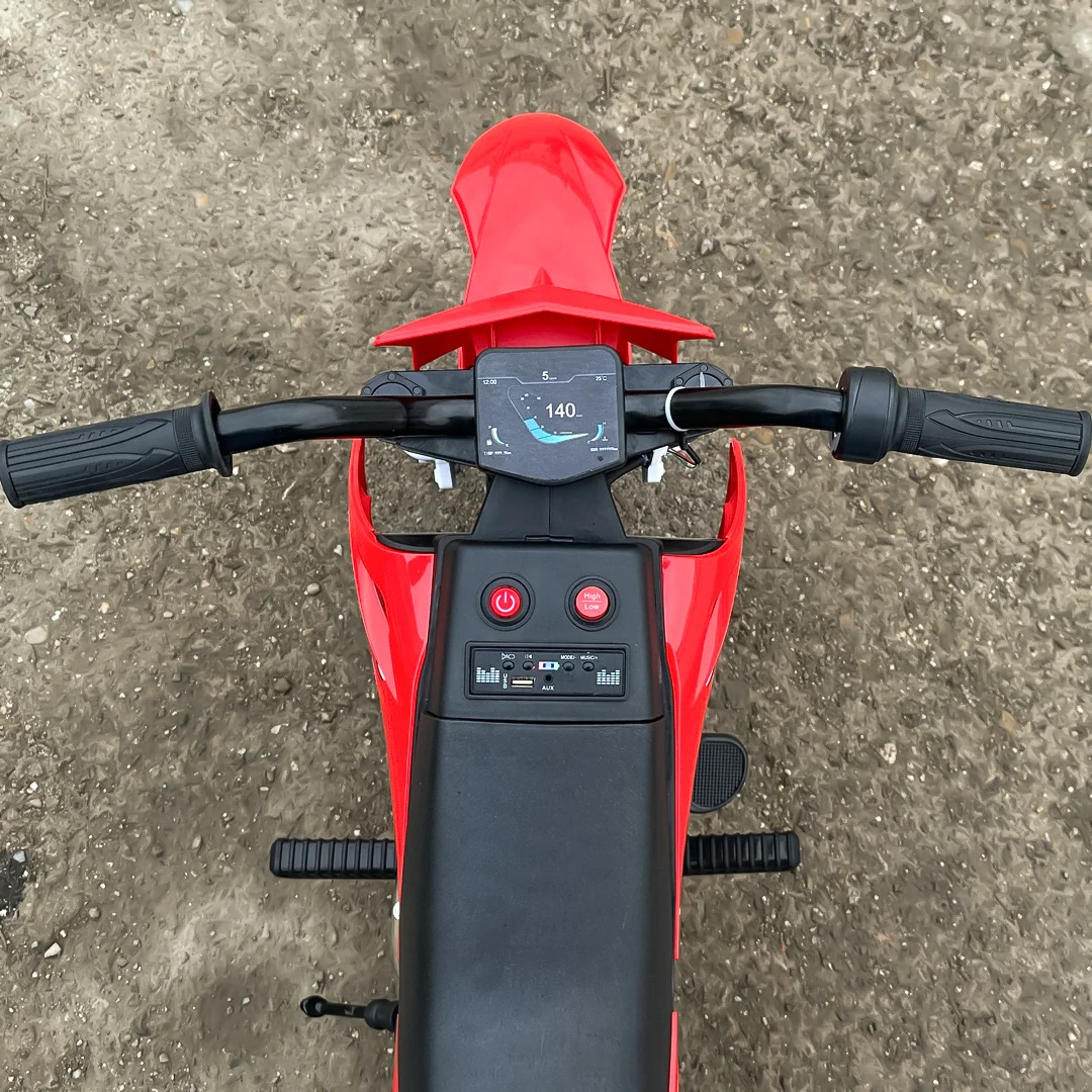 Motocicleta electrica pentru copii, BalanceBike 350W 24V, rosie [4]