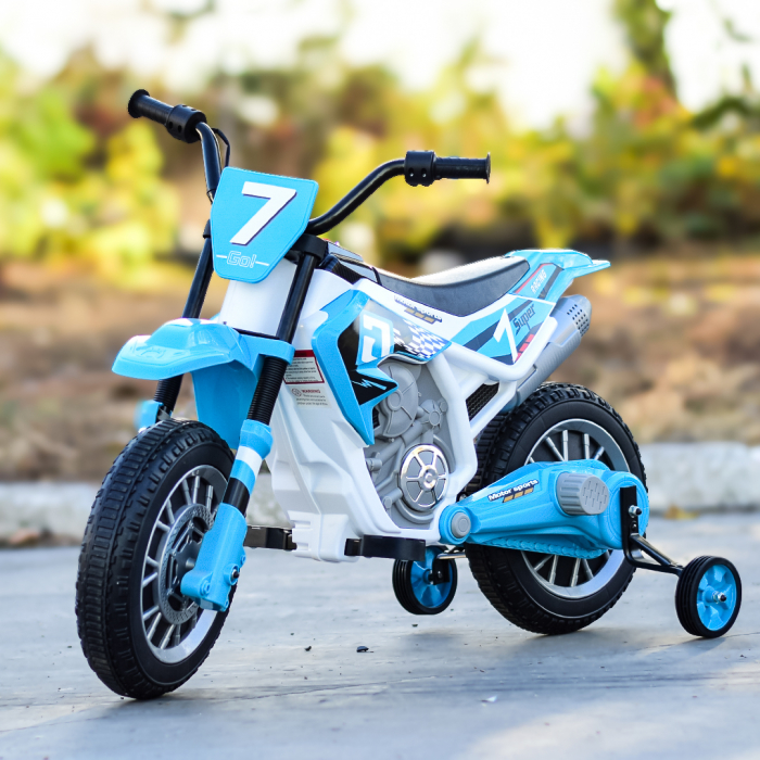 Motocicleta electrica pentru copii BJH022, 70W, 12V, albastru [3]