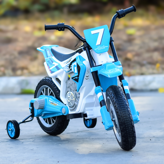 Motocicleta electrica pentru copii BJH022, 70W, 12V, albastru [11]