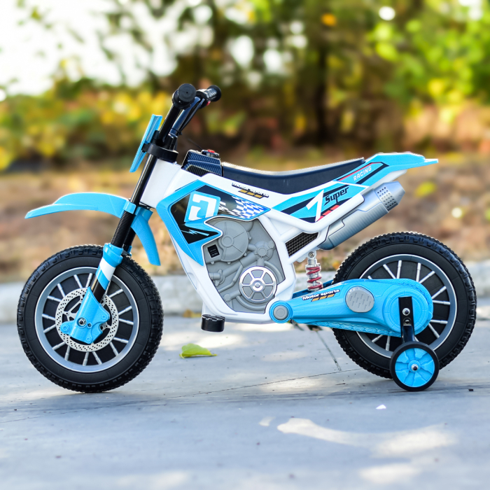 Motocicleta electrica pentru copii BJH022, 70W, 12V, albastru [5]