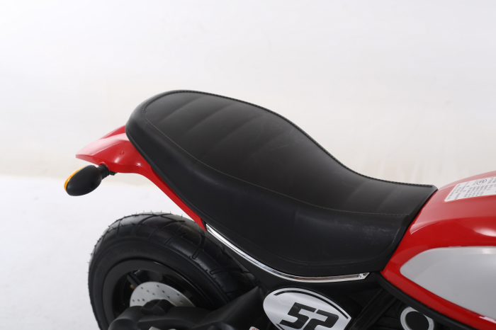 Kids ride-on electric motorbike BT307 with auxiliary wheels, 60W, inflatable wheels, red [3]