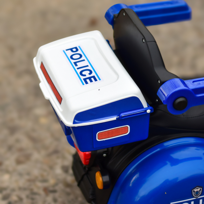 Ride-on motorcycle for children with remote control, inflatable wheels, leather seat, model BJLT609, 50W, 6V-7Ah, blue [11]