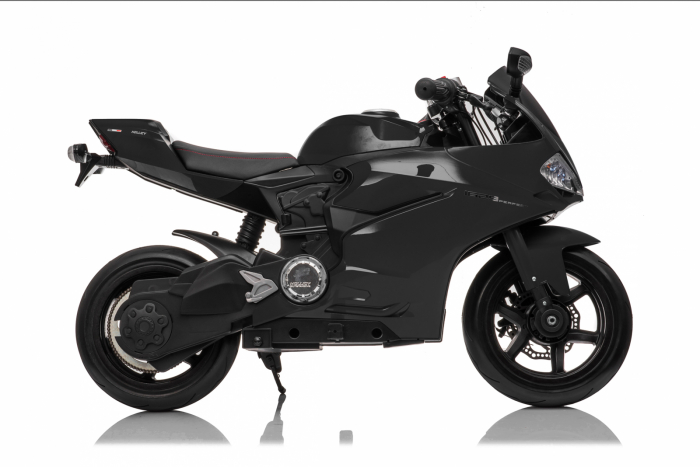 Motocicleta electrica pentru copii SX1629, putere 250W, 24V, roti moi cauciuc EVA, Neagra [14]