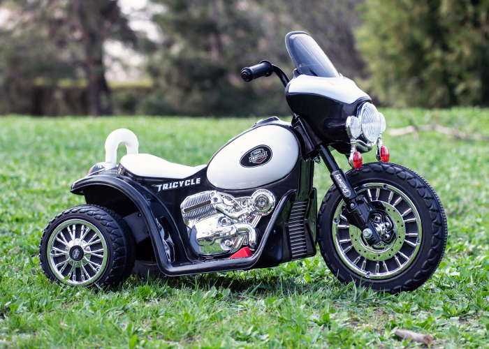 Electric Ride-on Police motorcycle with 3 wheels, JT568, 35W, 6V, standard, white & black [4]