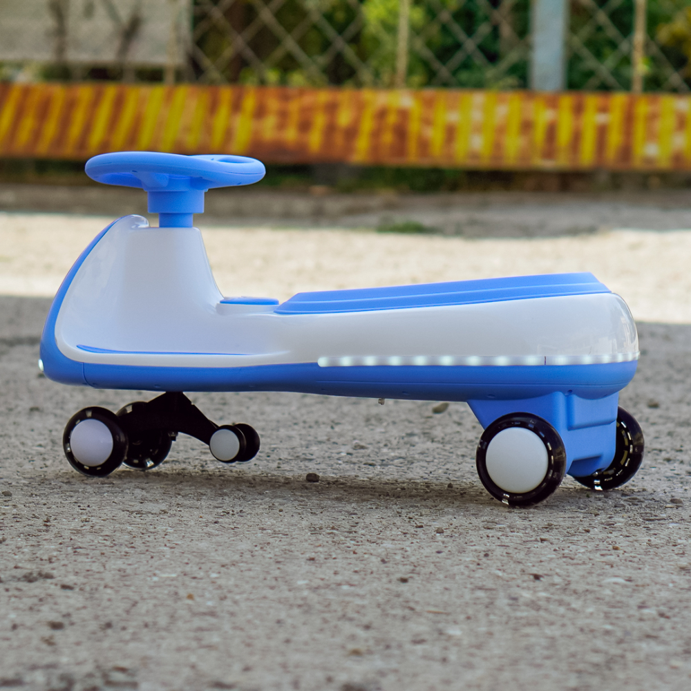 Wiggle Car 360 Electric Ride-On for Kids, Ages 3–7, 12V 90W, Blue [5]