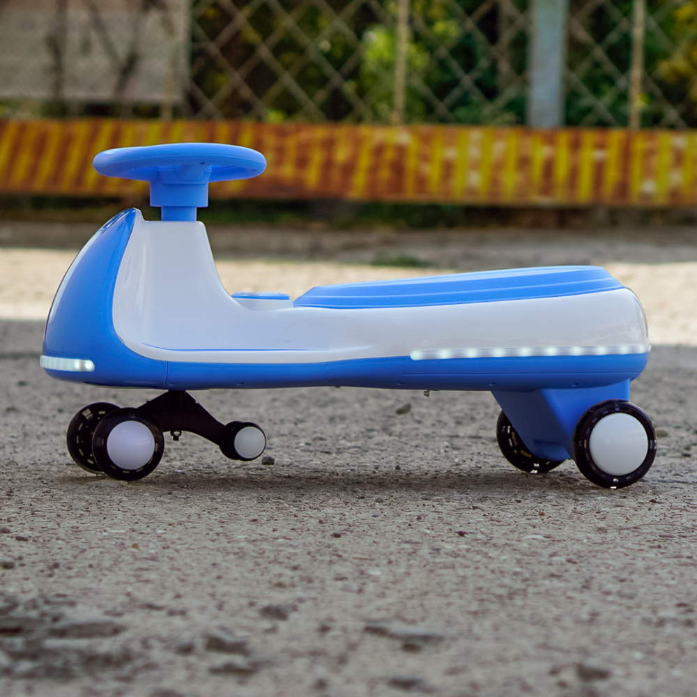 Wiggle Car 360 Electric Ride-On for Kids, Ages 3–7, 12V 90W, Blue [4]
