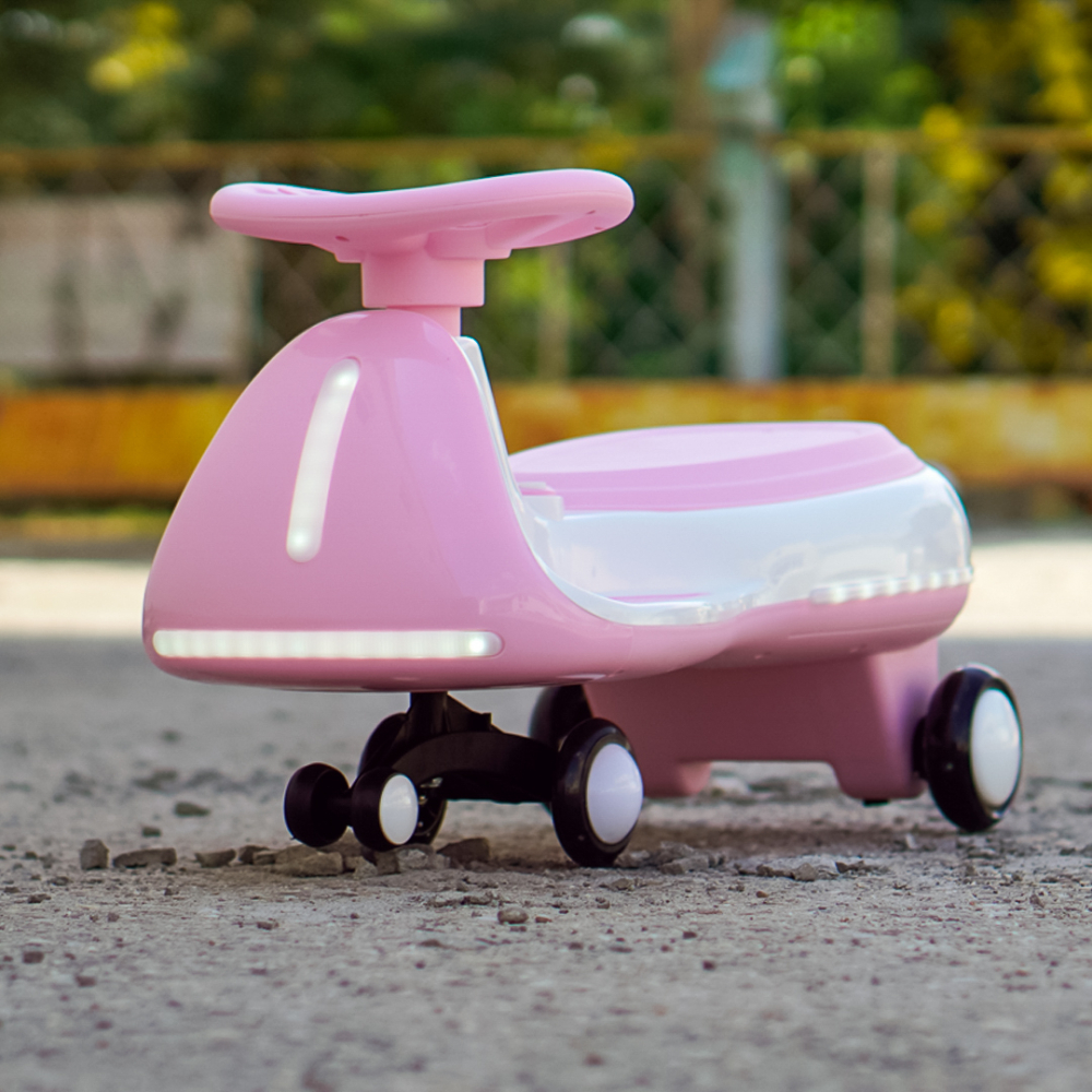 Wiggle Car 360 Electric Ride-On for Kids, Ages 3–7, 12V 90W, pink [4]