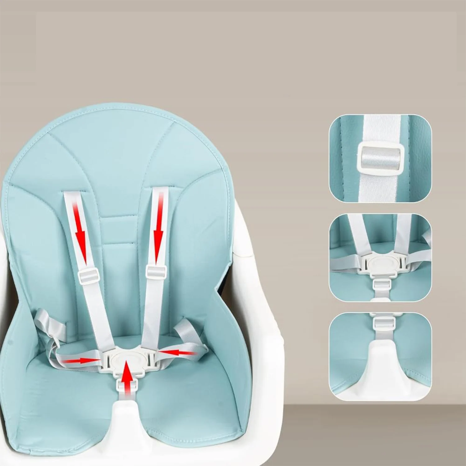 Children’s High Chair & Play Chair, Suitable for Ages 6–36 Months, Adjustable Height, Removable Tray, Safety Harness, green [4]