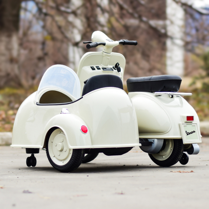 Ride-on scooter for children, licensed Piaggio VESPA 150 VL1T, 110W, 12V, 10Ah, beige [6]