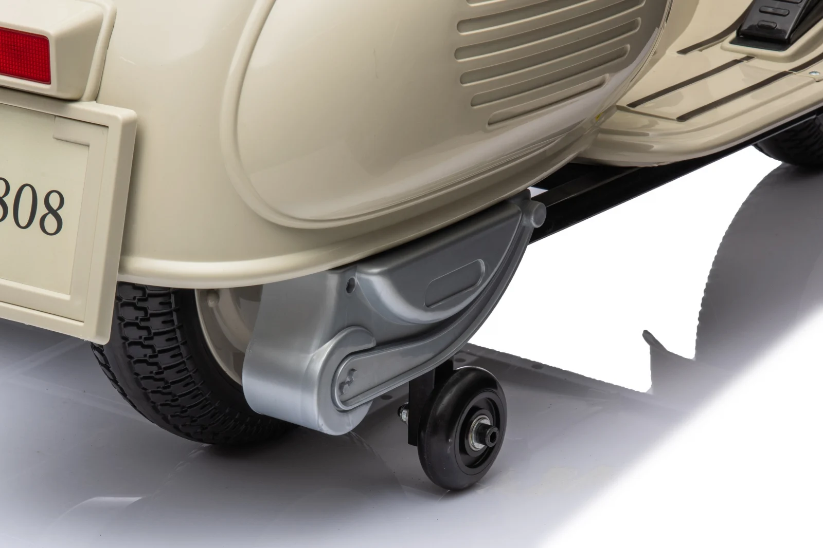 Ride-on scooter for children, licensed Piaggio VESPA 150 VL1T, 110W, 12V, 10Ah, beige [22]