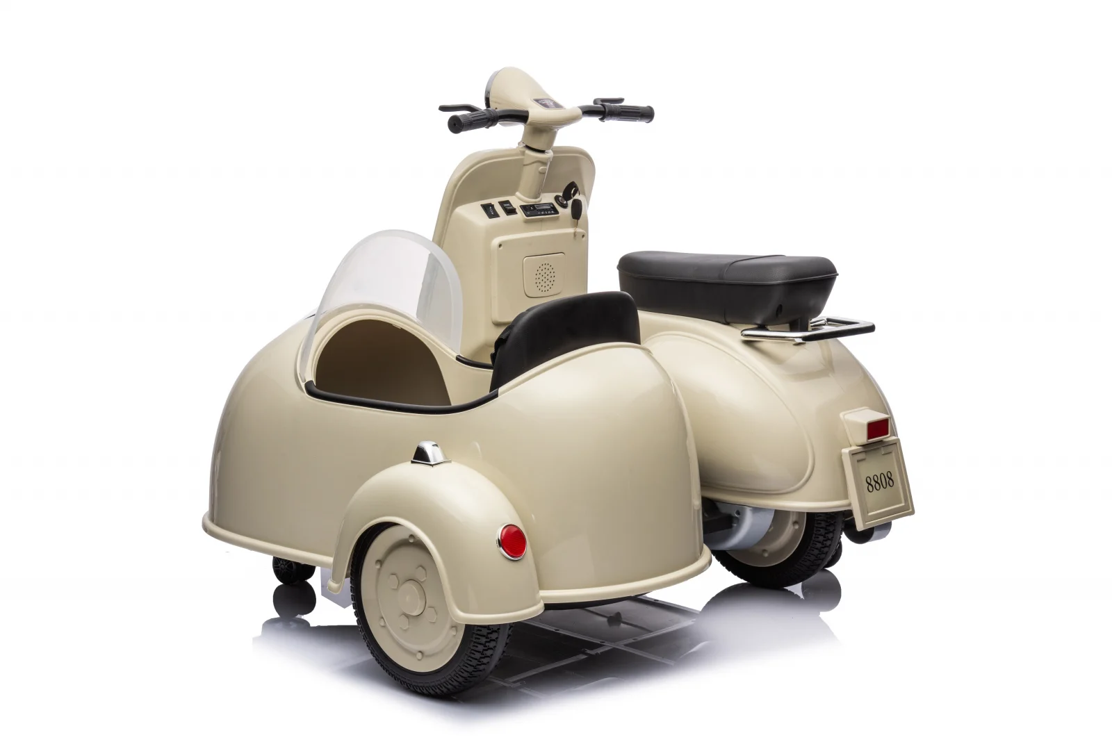 Ride-on scooter for children, licensed Piaggio VESPA 150 VL1T, 110W, 12V, 10Ah, beige [20]
