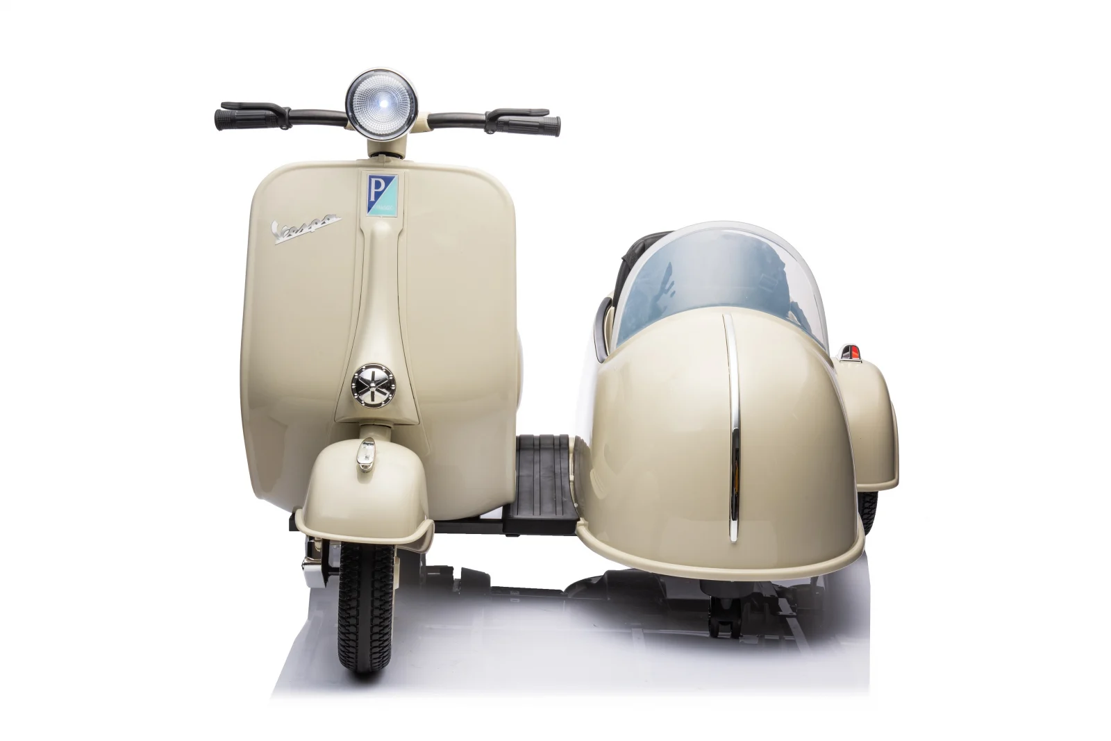 Ride-on scooter for children, licensed Piaggio VESPA 150 VL1T, 110W, 12V, 10Ah, beige [21]