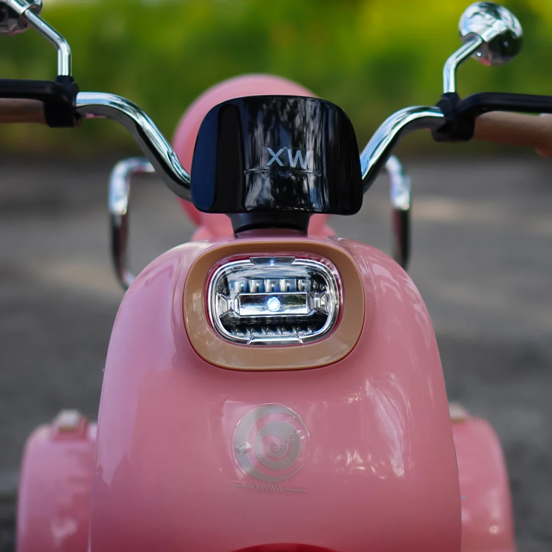 Electric Scooter for Kids , 3 Wheels, 2 Seats, Remote Control, 70W, pink [11]