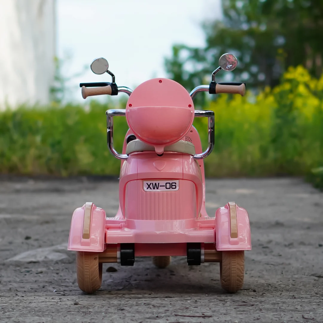 Electric Scooter for Kids , 3 Wheels, 2 Seats, Remote Control, 70W, pink [8]