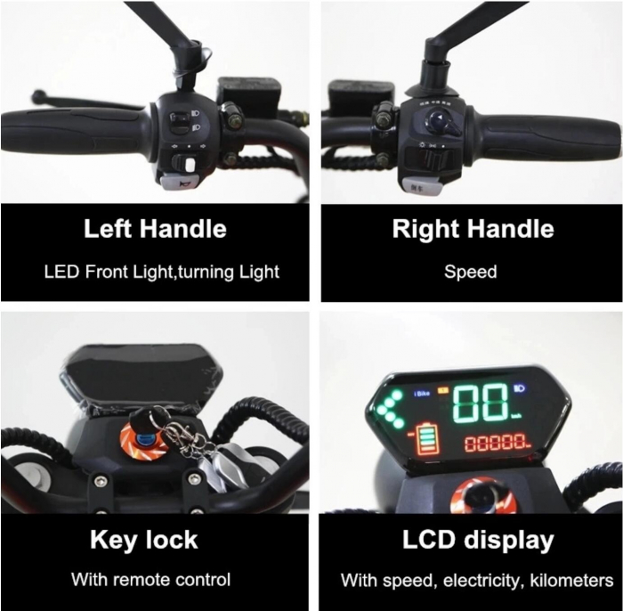 Electric scooter for adults Solley SMD X-12, orange, 1500W, 60V 20Ah [4]