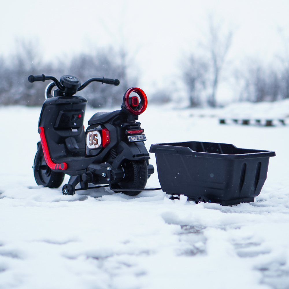 Ride-on scooter for children, with detachable trailer, remote control, model BJBTK3, 70W, black [20]