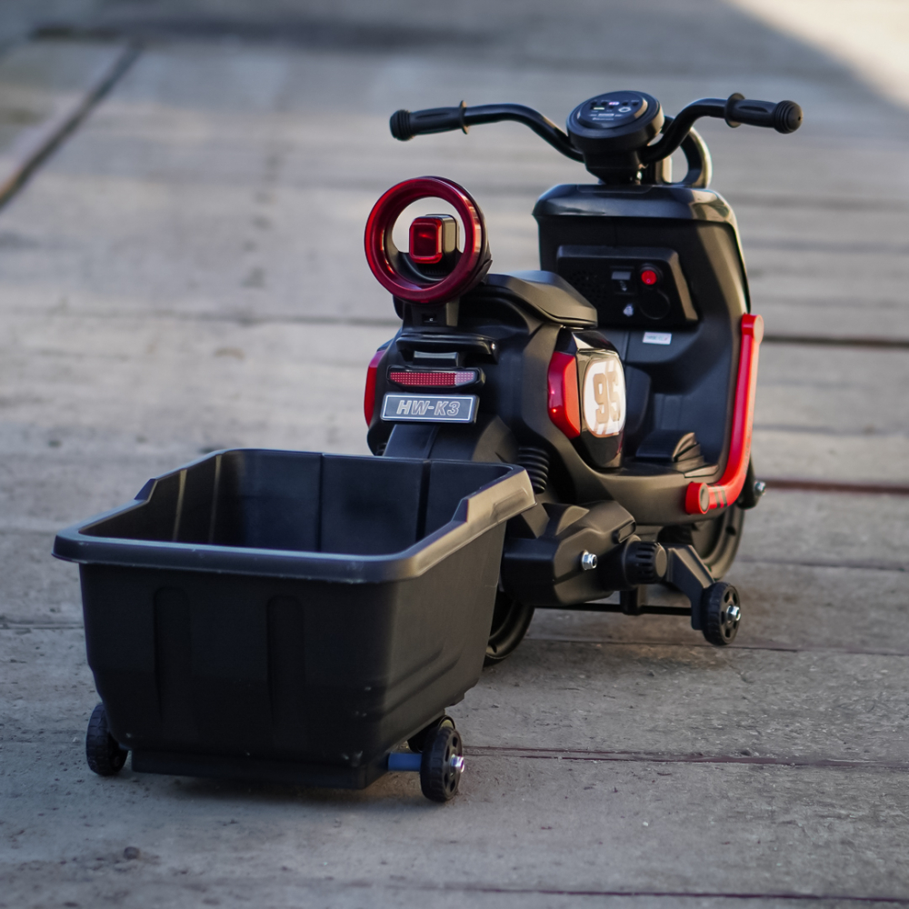 Ride-on scooter for children, with detachable trailer, remote control, model BJBTK3, 70W, black [6]