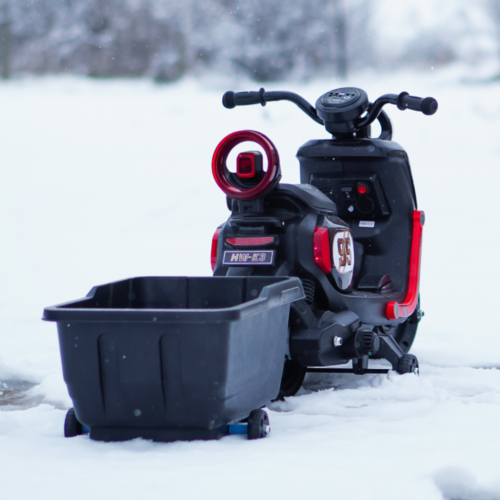 Ride-on scooter for children, with detachable trailer, remote control, model BJBTK3, 70W, black [19]