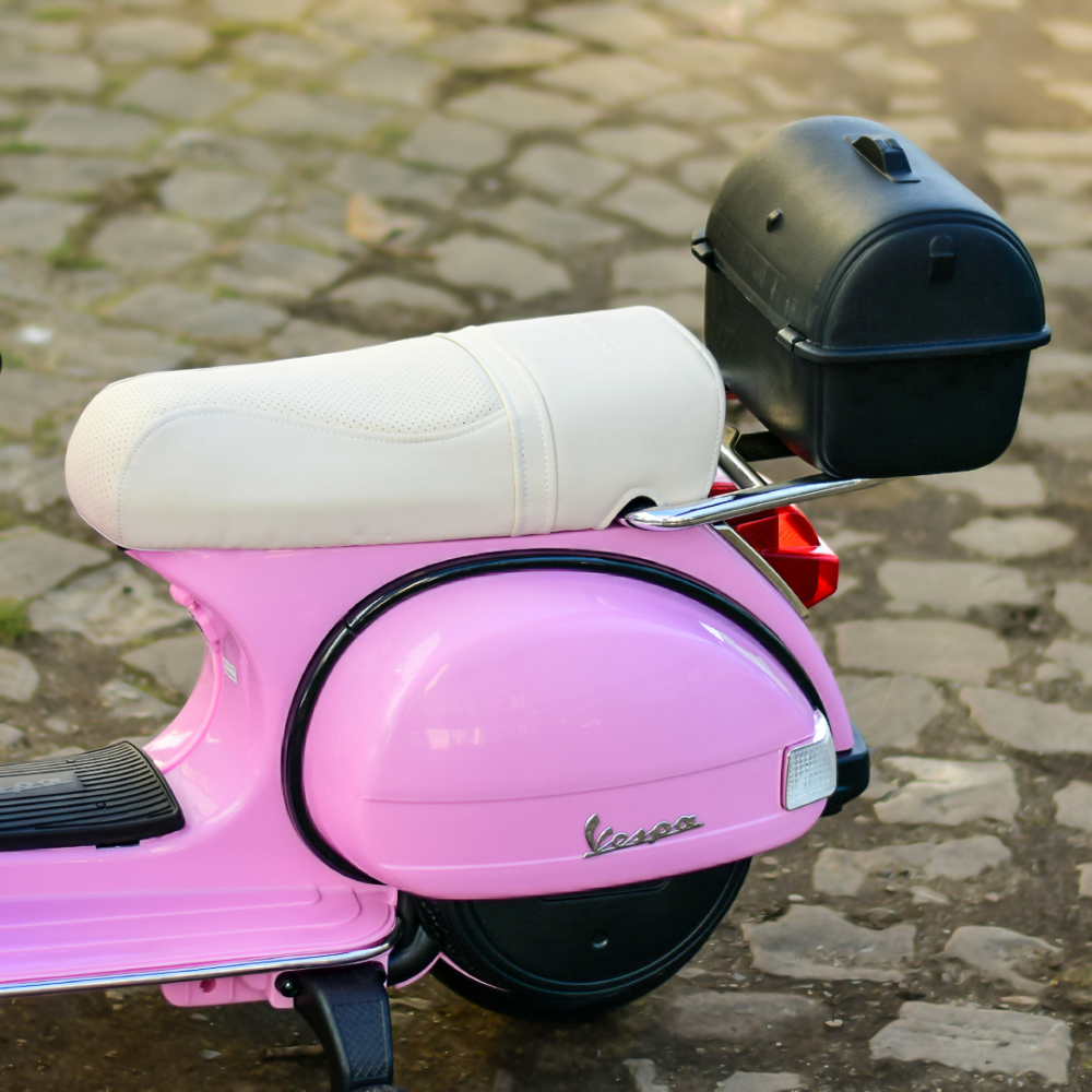 Scuter electric pentru copii Piaggio PX150, 70W, 12V, premium, ladita inclusa, roz [10]