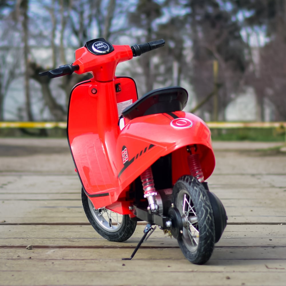 Ride-on scooter for children Retro model, 350W, 24V 10Ah, inflatable wheels, red [5]