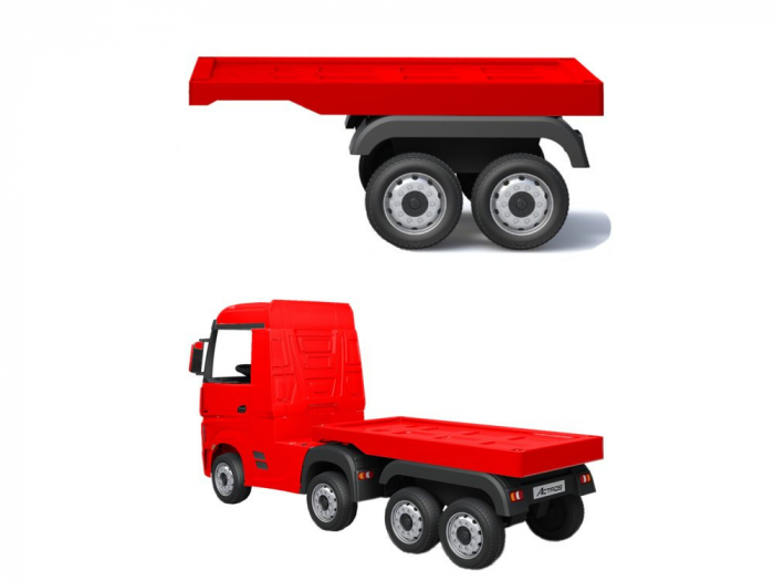 Semiremorca pentru camion electric Mercedes Actros #Rosu [1]