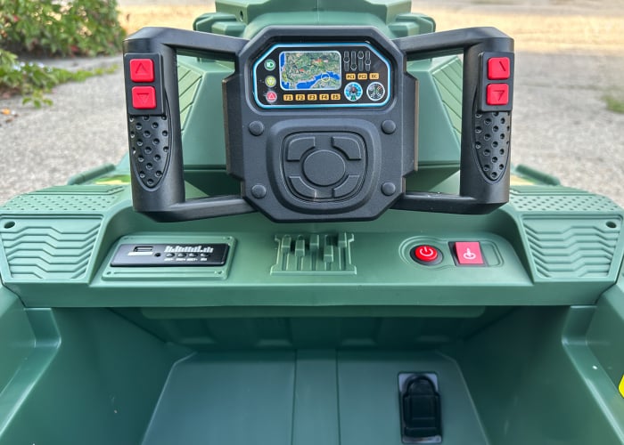 Tanc electric pentru copii, Commander, 240W, 24V, multiple functii, verde camuflaj [12]