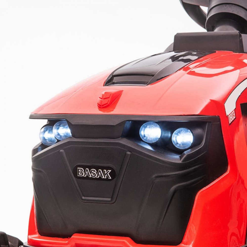 Ride-on tractor with trailer for children 720-T, 90W, bucket and charger, 12V, premium, red [27]