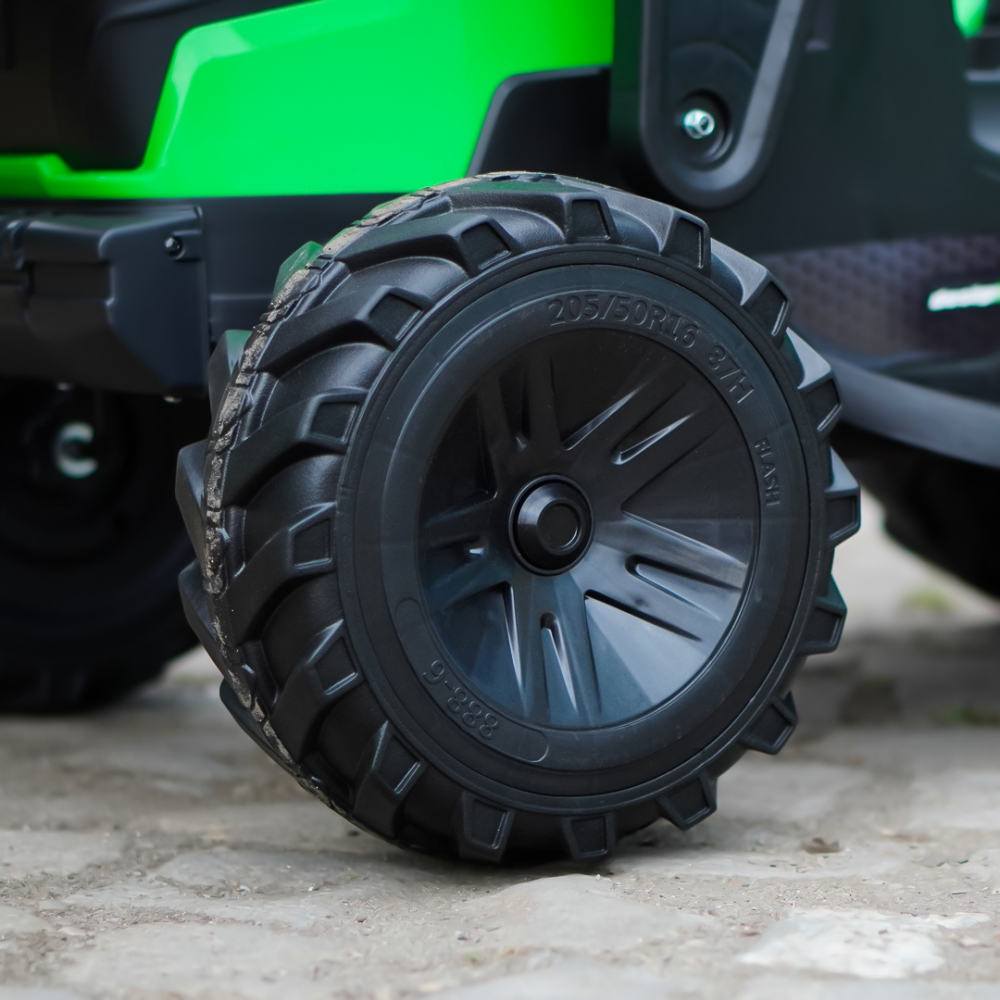 Ride-on tractor with trailer for children 720-T, 90W, bucket and charger, 12V, premium, green [13]