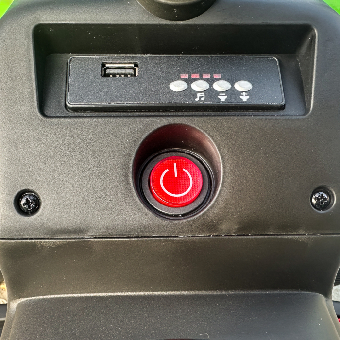 Tractoras electric BJ-611, 60W, 12V cu remorca si telecomanda, verde [15]