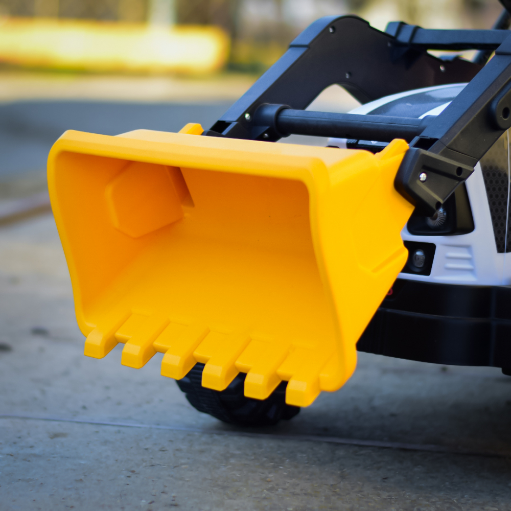 Tractoras electric copii cu remorca, incarcator si cupa, BRJ1588, 70W, 12V, galben [12]