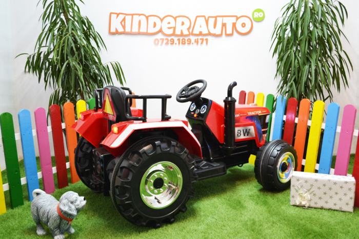 Electric Ride On tractor for children, Kinderauto HL-2788, 90W, 12V, remote control, standard, red [5]