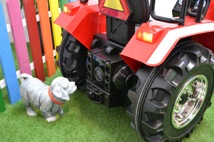 Electric Ride On tractor for children, Kinderauto HL-2788, 90W, 12V, remote control, standard, red [6]