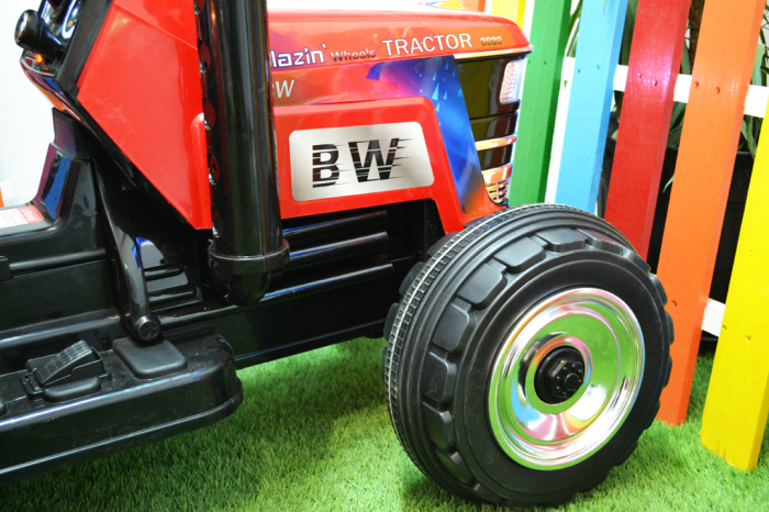 Electric Ride On tractor for children, Kinderauto HL-2788, 90W, 12V, remote control, standard, red [10]