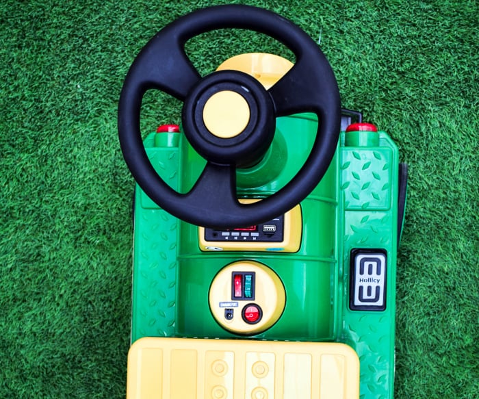 Electric ride-on train, additional wagon for 3 children SX1919, 180W, EVA wheels, music player, green [10]