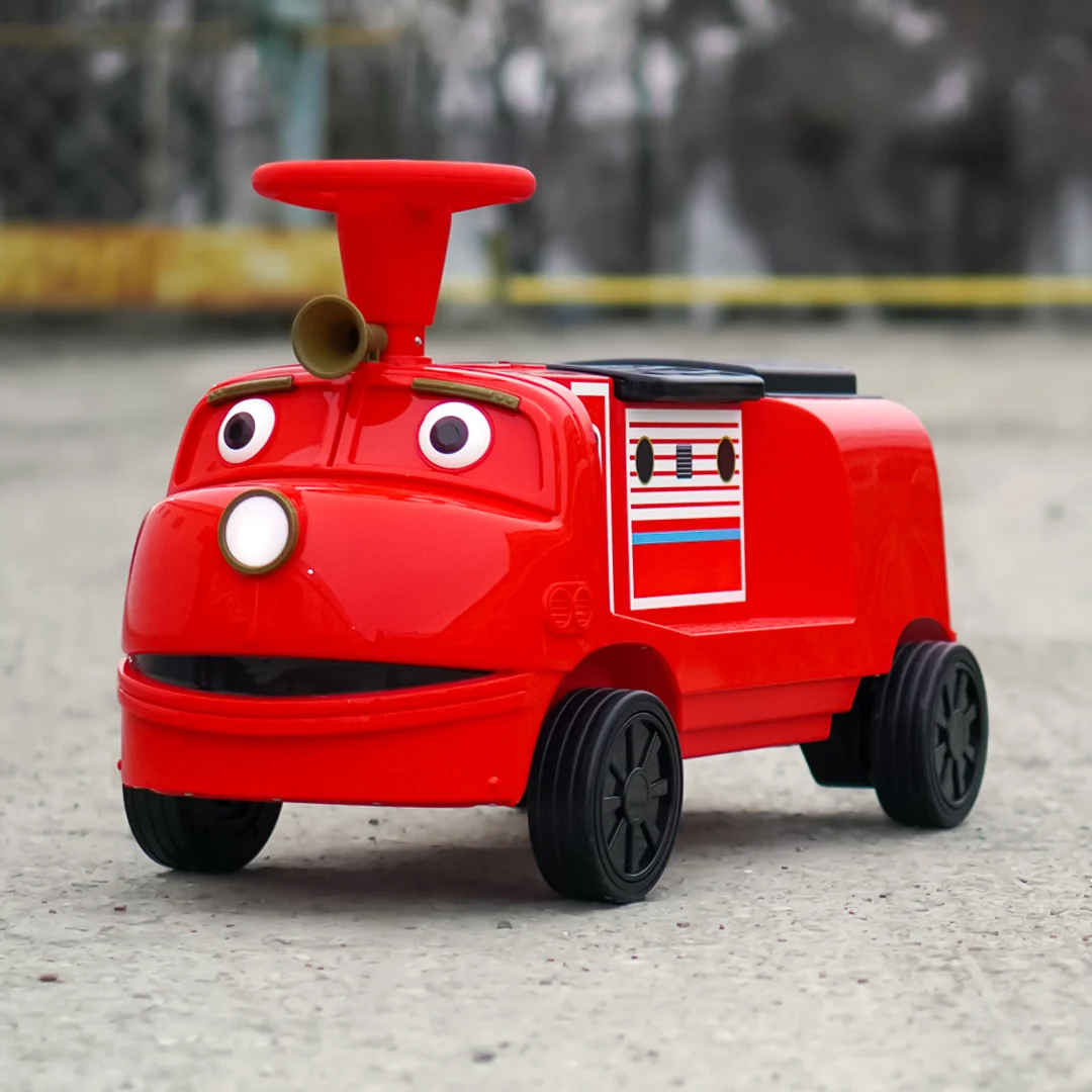 Trenulet electric pentru copii 3-6 ani, CHUGGINGTON, 90W 12V, rosu [10]