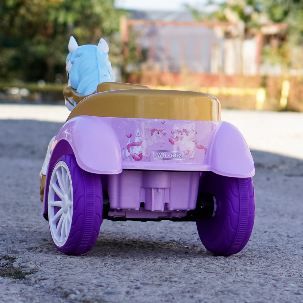 Tricicleta electrica pentru copii, 2 motoare, 12V 4.5Ah, functie leganare, violet [5]