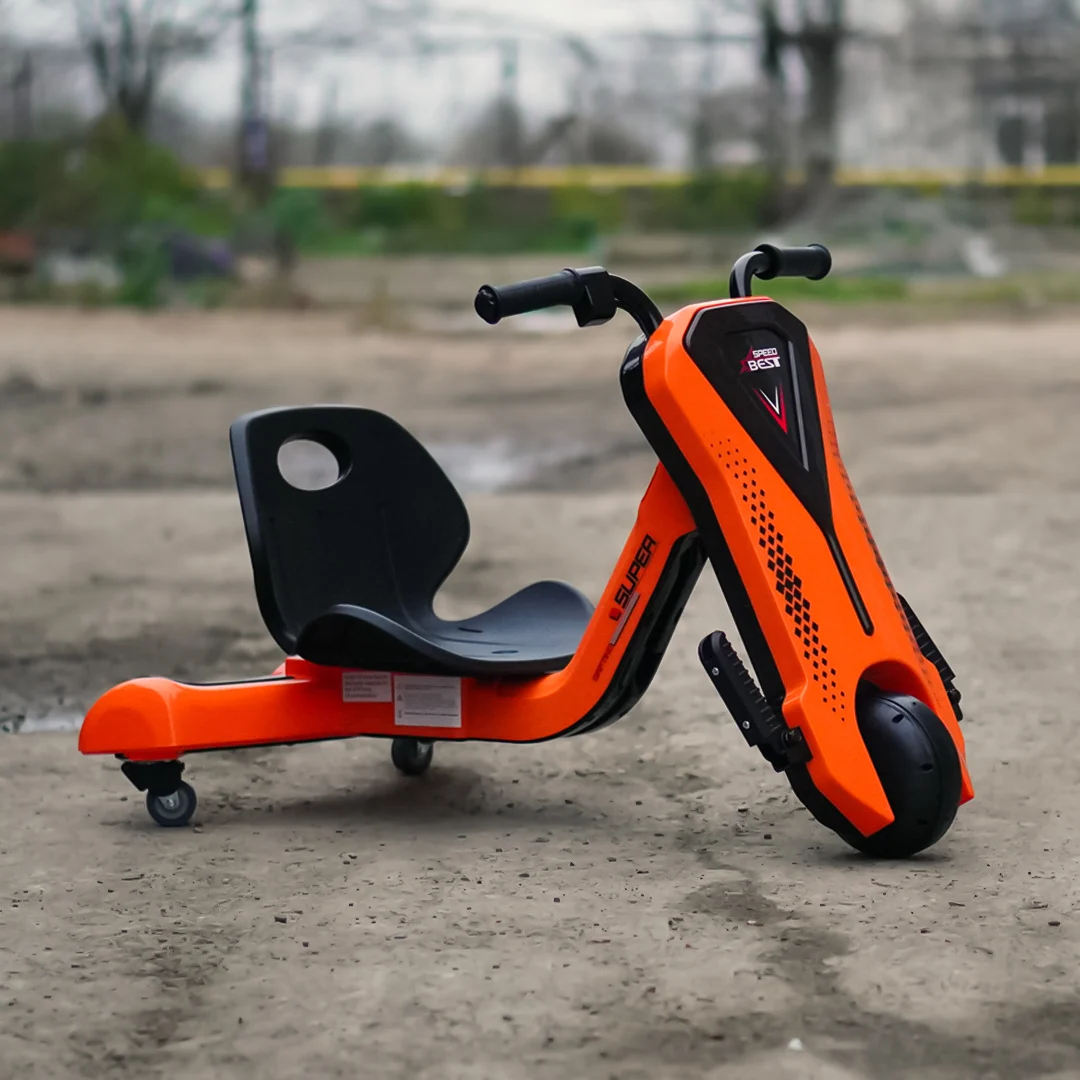 Electric Kids Tricycle Slider 360 – 12V Ride-On Trike for Ages 4–7, orange [2]