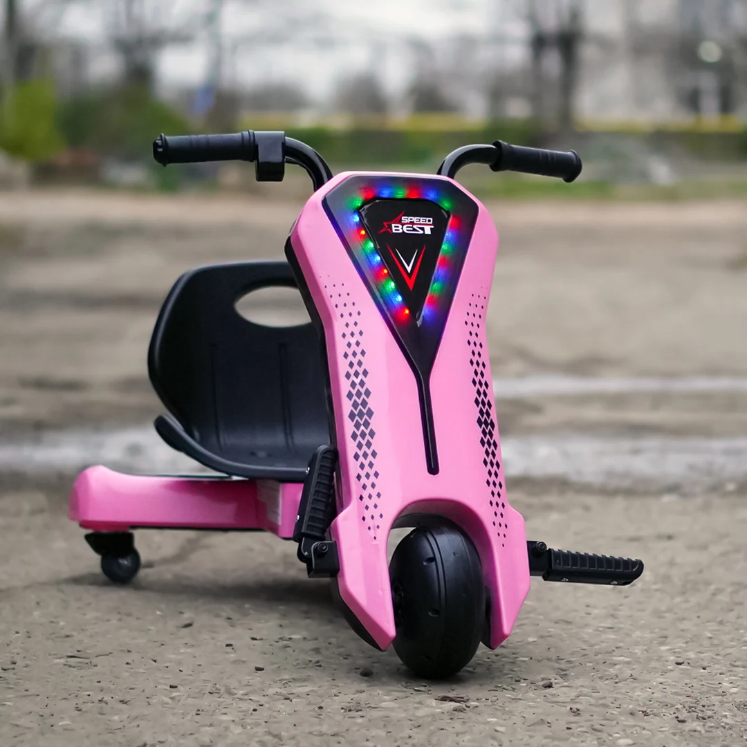 Electric Kids Tricycle Slider 360 – 12V Ride-On Trike for Ages 4–7, pink [6]