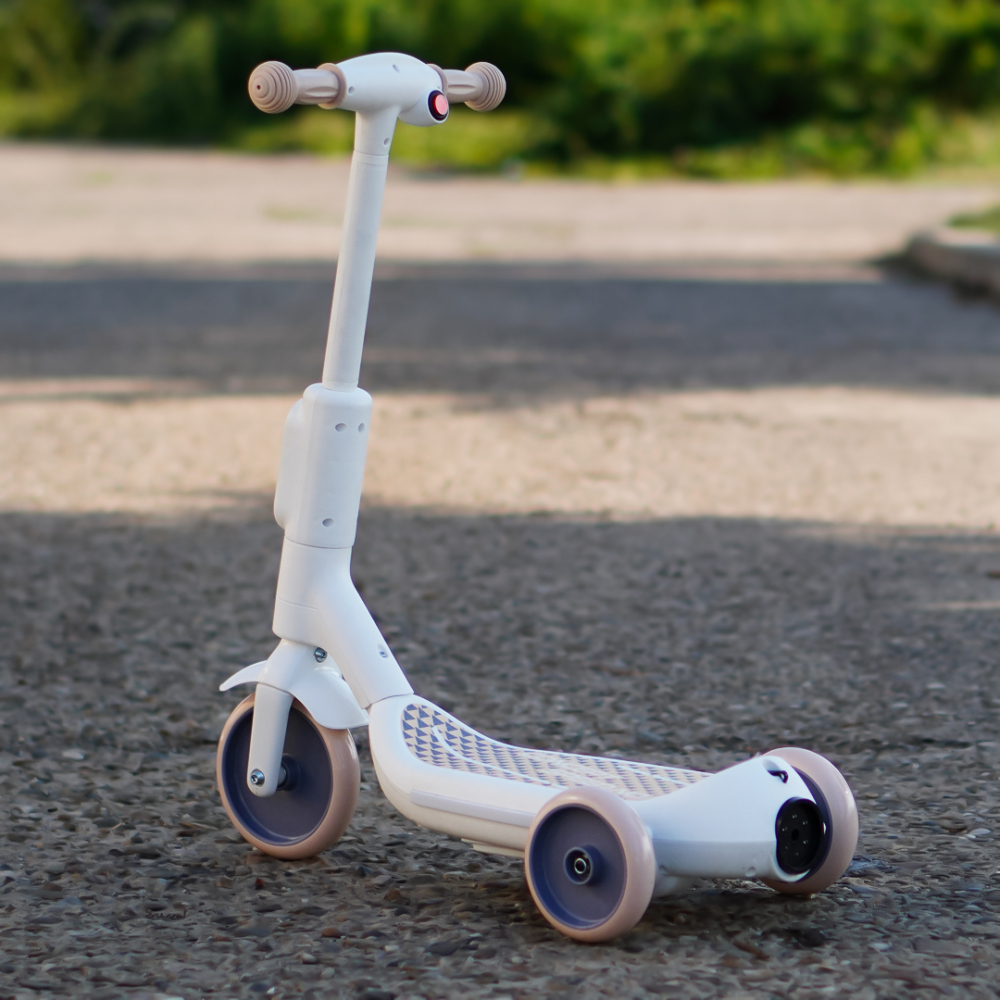 Electric scooter with lights for children, 3 wheels, stable, Aquamist, 30W, 6V 4.5Ah, white [8]