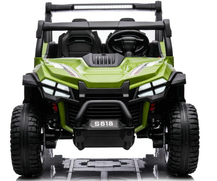 Electric ride on UTV for children Buggy-Truck, 2 seats, 200W, 12V, premium equipped, army green [2]