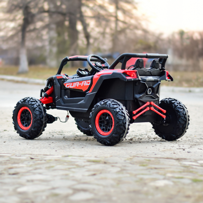 Electric ride-on UTV for children, 2 seats, bluetooth, 120W, 12V, 14Ah, premium, red [6]