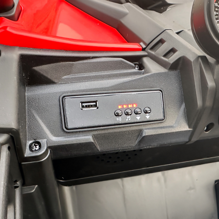 Electric ride-on UTV for children, 2 seats, bluetooth, 120W, 12V, 14Ah, premium, red [13]