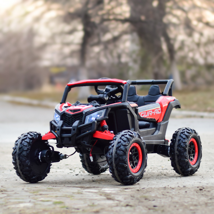 Electric ride-on UTV for children, 2 seats, bluetooth, 120W, 12V, 14Ah, premium, red [2]