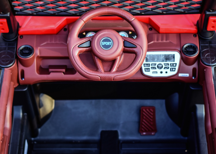 UTV electric 4x4, cu 2 locuri, Super-Carrier, 140W 12V, dotari premium, rosu [11]