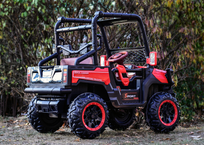 UTV electric 4x4, cu 2 locuri, Super-Carrier, 140W 12V, dotari premium, rosu [5]