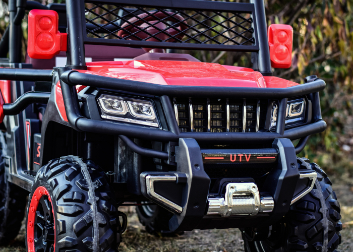 UTV electric 4x4, cu 2 locuri, Super-Carrier, 140W 12V, dotari premium, rosu [8]
