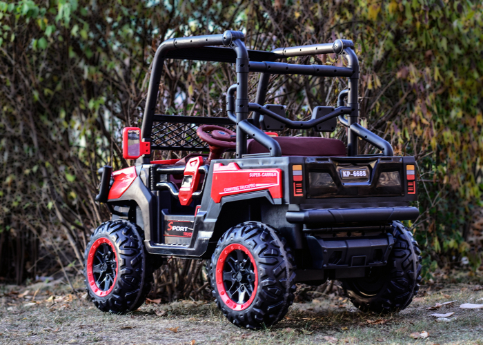 UTV electric 4x4, cu 2 locuri, Super-Carrier, 140W 12V, dotari premium, rosu [6]