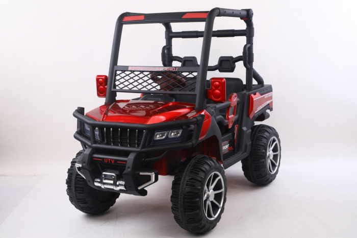 UTV electric 4x4, cu 2 locuri, Super-Carrier, 140W 12V, dotari premium, rosu [15]