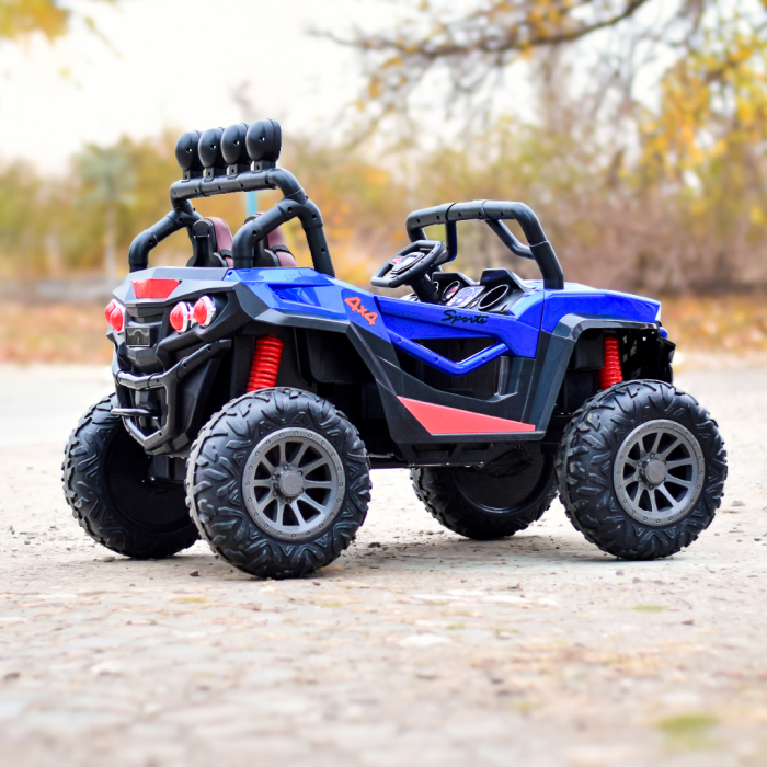 UTV electric 4x4, pentru 2 copii, RZR1000 180W 12V, premium, albastru [9]